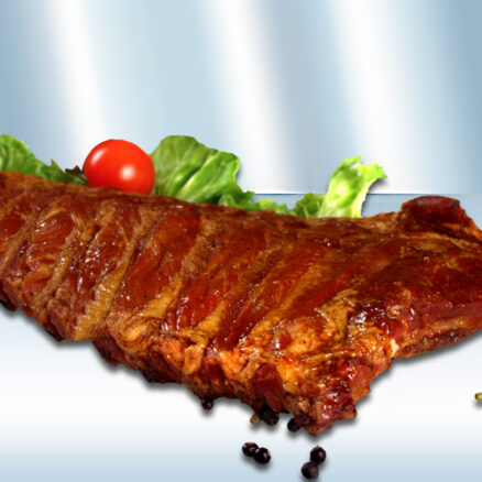 Costillas de cerdo curadas, cocidas, ahumadas (125)
