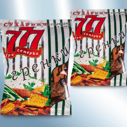 Snack de pan de centeno y trigo con sabor a crema agria e hierbas aromáticas.