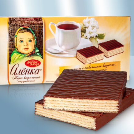 Торт вафелчный "Алёнка" в шоколадной глазури