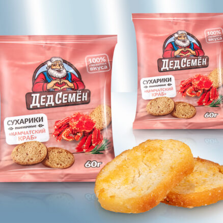 Crutones de trigo con sabor a cangrejo