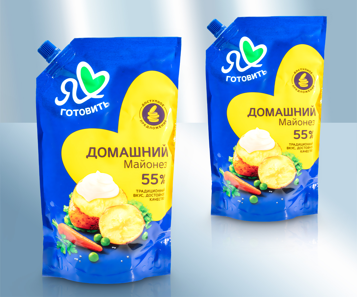 Mayonesa para ensaladas, contenido de materia grasa 55%.