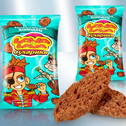 Crutones de centeno "Lava-Lava" con sabor a gelatina de rбbano picante