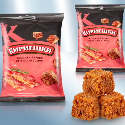 Crutones de centeno con sabor a tocino 100 gr.