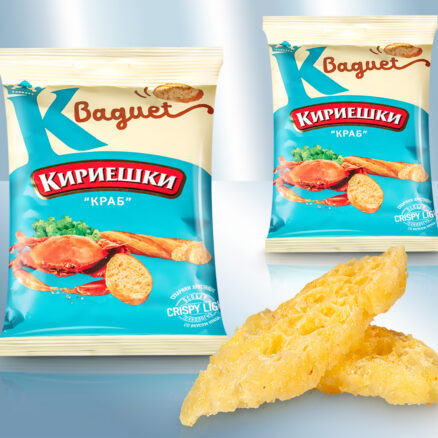 Crutones crujientes con sabor a cangrejo