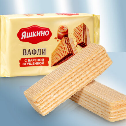 Вафли с вареной сгущенкой