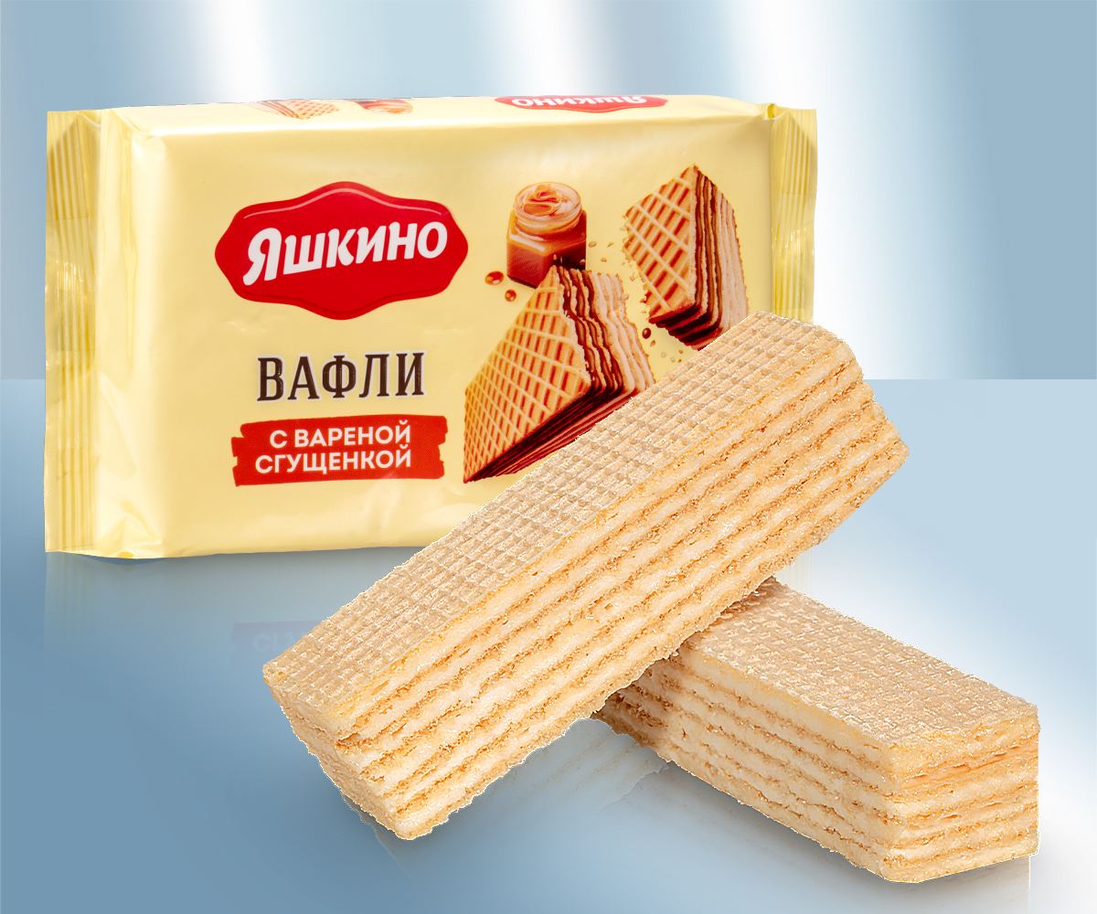 Вафли с вареной сгущенкой