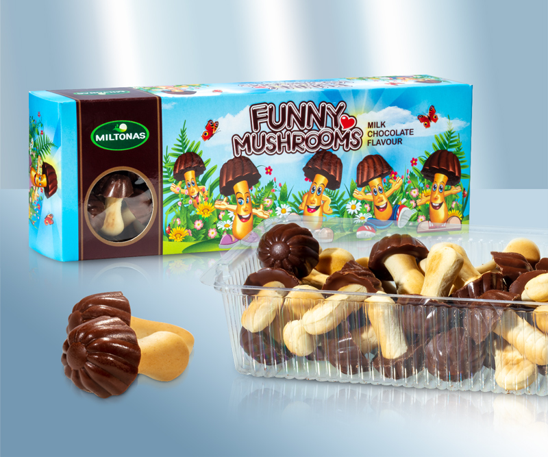 Нежное печенье Грибочки, со вкусом шоколада