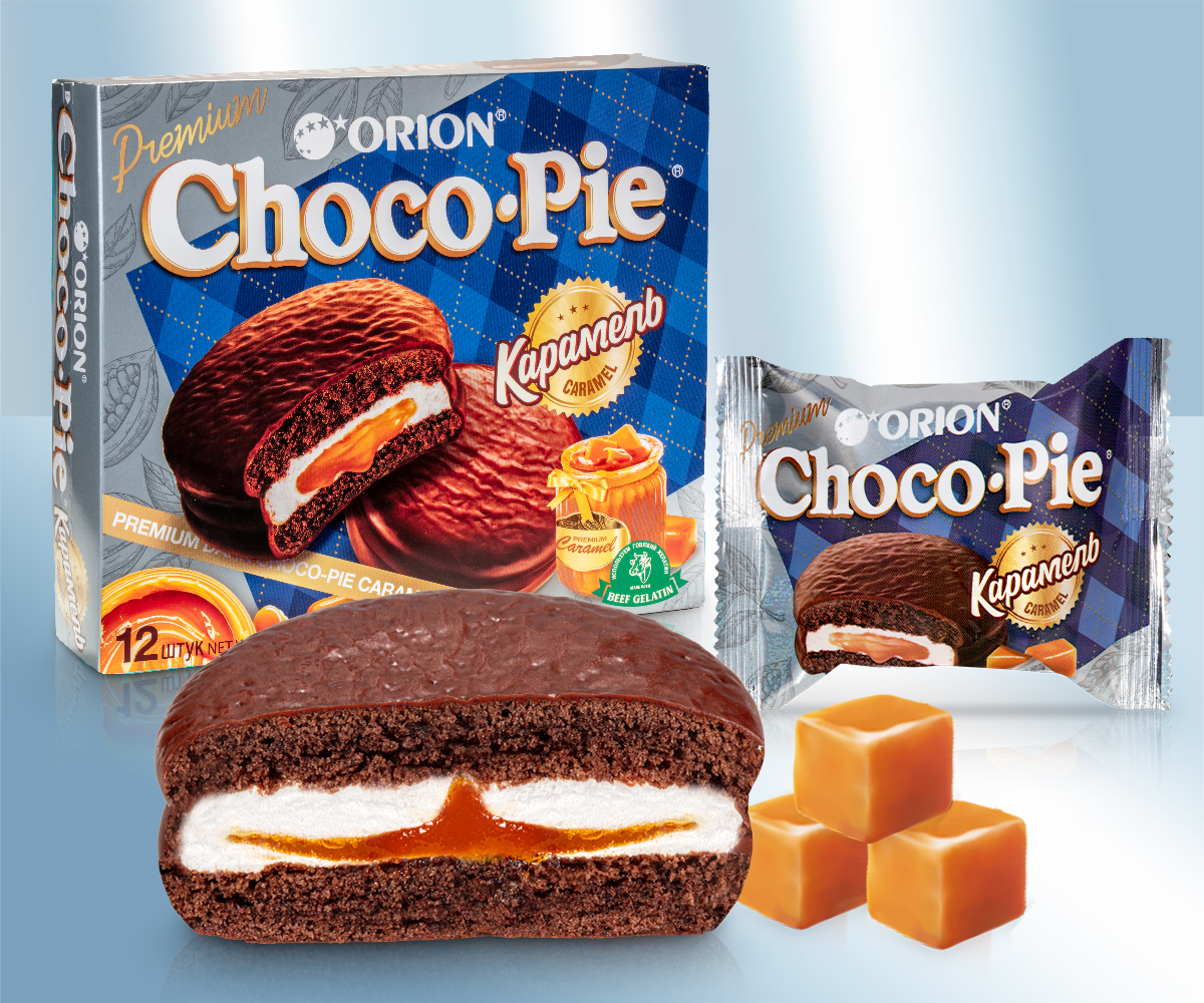 Бисквит "Choco Pie Dark Caramel", с темным шоколадом