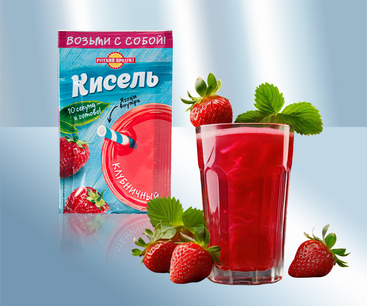 Кисель со вкусом клубники