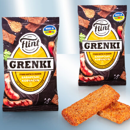 Гренки из ржано-пшеничного хлеба со вкусом колбасок