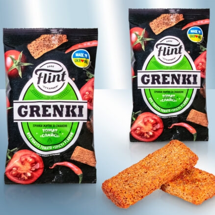 Гренки из ржано-пшеничного хлеба с томатным вкусом