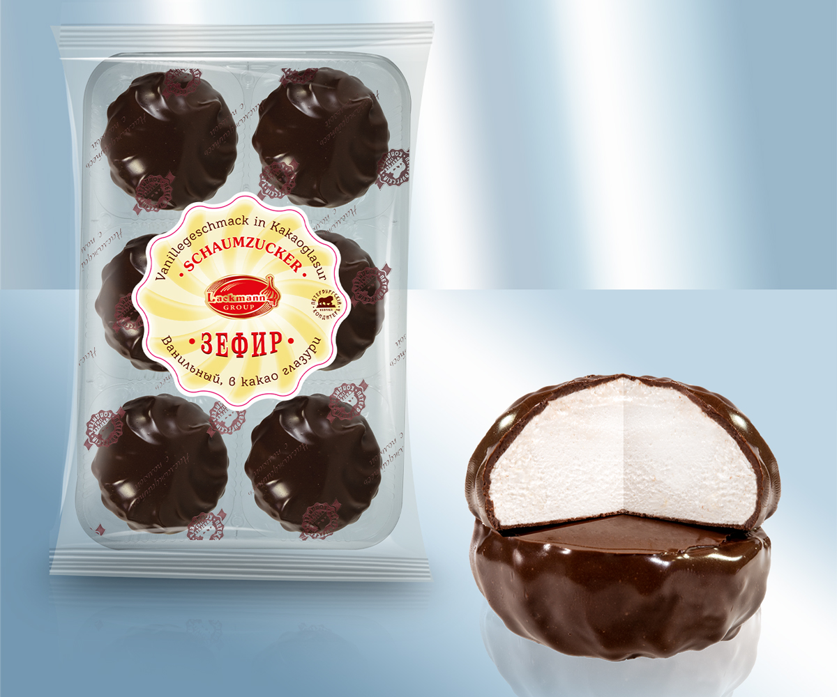 Зефир ванильный в шоколадной глазури