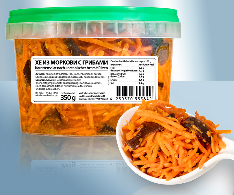 Хе из моркови с грибами