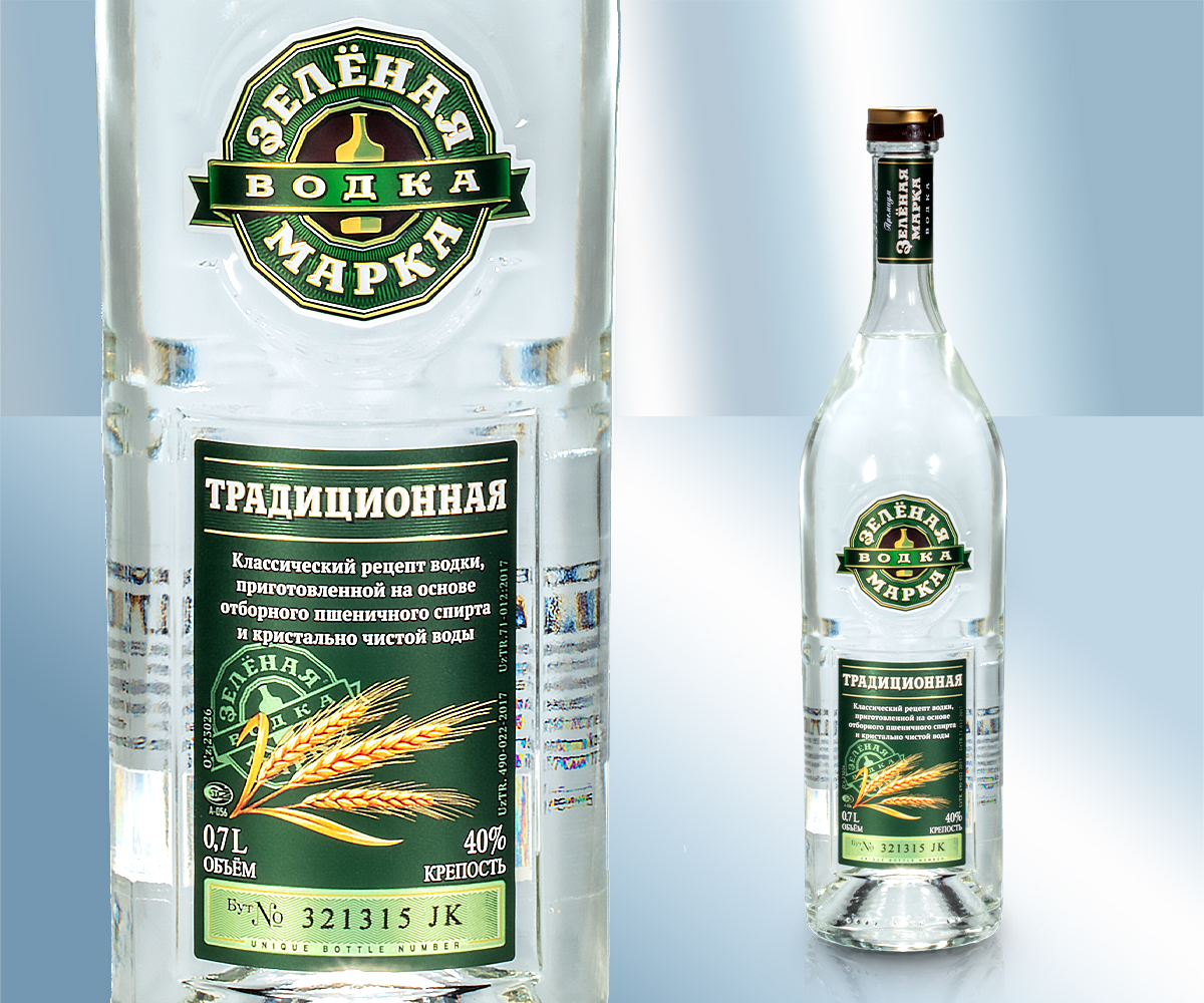 Водка "Зеленая Марка", 40%, 700мл