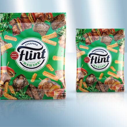 Snack de pan crujiente con sabor a shashlik.