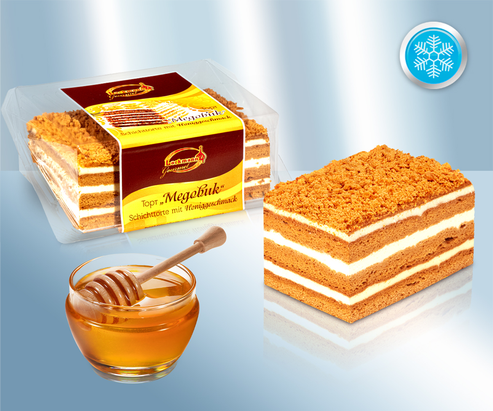 Торт "Медовик" на сметане, со вкусом меда, замороженный 350 гр.