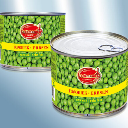 Горошек зеленый, консервированный (чистый вес 255г)