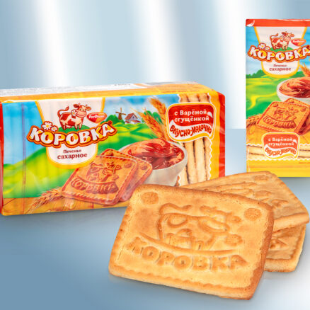 Печенье сахарное с вареной сгущенкой