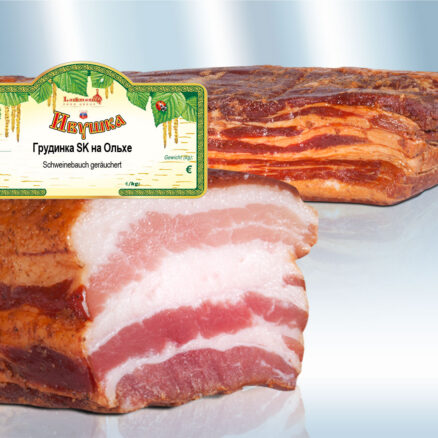 Грудинка сырокопчёная на ольхе, холодного копчения